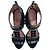 Sandali con tacco T-Strap festonati Alaïa in camoscio nero - vista 4