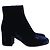 Stivaletti con punta rotonda Gianvito Rossi in velluto blu navy