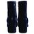 Stivaletti con punta rotonda Gianvito Rossi in velluto blu navy - vista 3