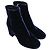 Stivaletti con punta rotonda Gianvito Rossi in velluto blu navy - vista 4