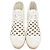 Céline Stivaletti espadrillas intrecciati con lacci Celine in pelle bianca Bianco - vista 5