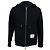 Felpa con cappuccio e zip Loopback Thom Browne in cotone blu navy