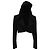 Giacca bolero con cappuccio Alaïa in viscosa nera Nero
