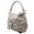 Borsa Hobo Gancini con tasca Salvatore Ferragamo in pelle beige - vista 2