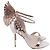 Sandali con tacco Sophia Webster Evangeline con dettaglio ala in pelle Rose Gold D'oro Metallico