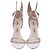 Sandali con tacco Sophia Webster Evangeline con dettaglio ala in pelle Rose Gold D'oro Metallico - vista 2