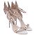 Sandali con tacco Sophia Webster Evangeline con dettaglio ala in pelle Rose Gold D'oro Metallico - vista 3