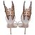 Sandali con tacco Sophia Webster Evangeline con dettaglio ala in pelle Rose Gold D'oro Metallico - vista 5