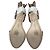 Sandali con tacco Sophia Webster Evangeline con dettaglio ala in pelle Rose Gold D'oro Metallico - vista 8
