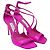 Tacchi Azia Jimmy Choo in raso rosa Marrone - vista 3