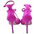 Tacchi Azia Jimmy Choo in raso rosa Marrone - vista 5