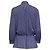 Balenciaga gestreifte Bluse mit Bindehals aus blauem Polyester - Ansicht 4
