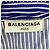 Balenciaga gestreifte Bluse mit Bindehals aus blauem Polyester - Ansicht 7