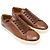 Sneakers basse Ralph Lauren Purple Label in pelle marrone - vista 4