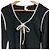 Autre Marque Top de manga larga Kijun Ribbon Negro - vista 4