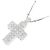 Autre Marque Collana Croce in Oro Bianco Au750 e Diamanti Argento - vista 3