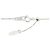 Autre Marque Collana Fiore in Oro Bianco Au750 e Diamanti Argento - vista 5