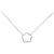 Autre Marque Collana Fiore in Oro Bianco K10 e Diamanti Argento