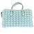 Bottega Veneta Borsa "Intrecciato" blu e bianca