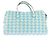 Bottega Veneta Borsa "Intrecciato" blu e bianca - vista 2