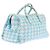 Bottega Veneta Borsa "Intrecciato" blu e bianca - vista 3