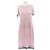 Chanel Rosa gestreiftes Strickkleid aus Kaschmir Pink