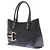 Gucci Borsa "Jackie Horsebit" in pelle e tela nera Nero - vista 5