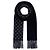 Gucci Sciarpa in lana bicolore GG Jacquard Navy Gray Blu