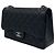 Chanel Borsa a tracolla Caviar Classic Large (Jumbo) con catena argento Nero - vista 3