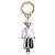 Dior Icon Bag Kette Blassgold-Finish Metall Weiß, Schwarzes Harz