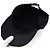 Prada Cappellino Unisex in Nylon Nero con Cuciture Blu - vista 6