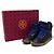 Tory Burch Sneakers alte da donna in pelle e camoscio blu navy - vista 8