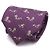 Hermès Pattern Silk Men's Tie Purple