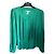 Blusa plisada de seda verde Diane von Furstenberg