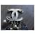 Spilla Chanel Camelia e Flacone di Profumo N°5 Nero Bianco Gold hardware  - vista 8