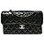 Chanel Timeless - Classic Double Flap Quilted Crinkled Patent Medium Nero
