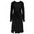 Versace Damenkleid mit gerafften Tüllärmeln, Schwarz, IT40 UK8