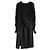 Versace Damenkleid mit gerafften Tüllärmeln, Schwarz, IT40 UK8 - Ansicht 2