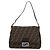 Borsa a Tracolla FENDI Zucca Canvas Mamma Baguette Marrone Argento Auth BA14949V - vista 13