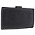 Carteira Longa CHANEL Caviar Skin Black Gold CC Auth 195978 Preto Dourado