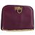 Sac à épaule Salvatore Ferragamo Gancini Chain en cuir violet et or Auth 196275A Doré