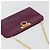 Sac à épaule Salvatore Ferragamo Gancini Chain en cuir violet et or Auth 196275A Doré - vue 6