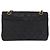 Borsa a tracolla CHANEL Matelasse con catena in pelle d'agnello nera e oro CC Auth 195725 Nero D'oro - vista 2