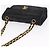 Borsa a tracolla CHANEL Matelasse con catena in pelle d'agnello nera e oro CC Auth 195725 Nero D'oro - vista 6