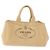 Borsa Tote PRADA Canapa GM Paglia Beige Oro Auth 194284 D'oro - vista 13