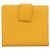 Cartera Compacta GUCCI de Cuero Amarillo Oro 368233 Auth 196070A Dorado - vista 2