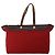 Hermès HERMES Herbag Cabas MM Handtasche Canvas Leder Rot Gold Auth bs36333 Golden - Ansicht 13