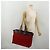 Hermès HERMES Herbag Cabas MM Handtasche Canvas Leder Rot Gold Auth bs36333 Golden - Ansicht 24