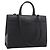 Bulgari Borsa Tote BVLGARI in pelle 2way Nero Oro Auth ka5676V D'oro