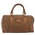 Céline Borsa Boston CELINE Macadam in camoscio marrone tono oro Auth 195774 - vista 13